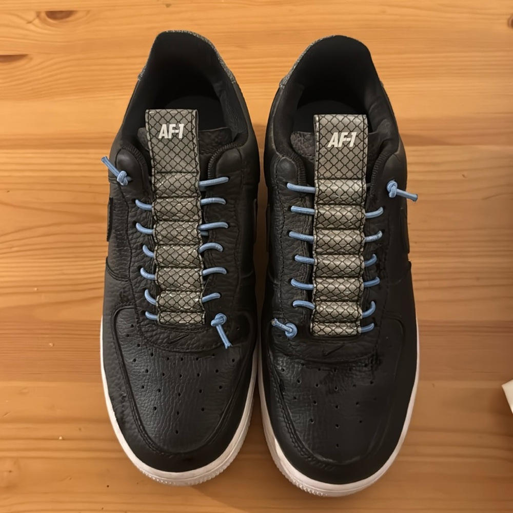 Nike Air Force 1 '07 LX Black Silver 898889-015 Womens Size 7.5